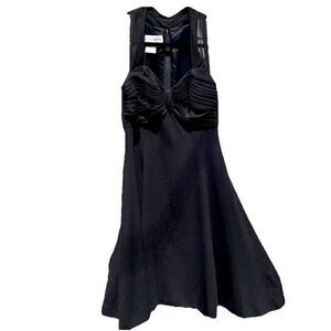 Morton Myles For The Warrens Dress Midi Black Silk Cocktail Vintage Women 4